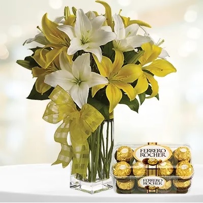 White and Yellow Rocher